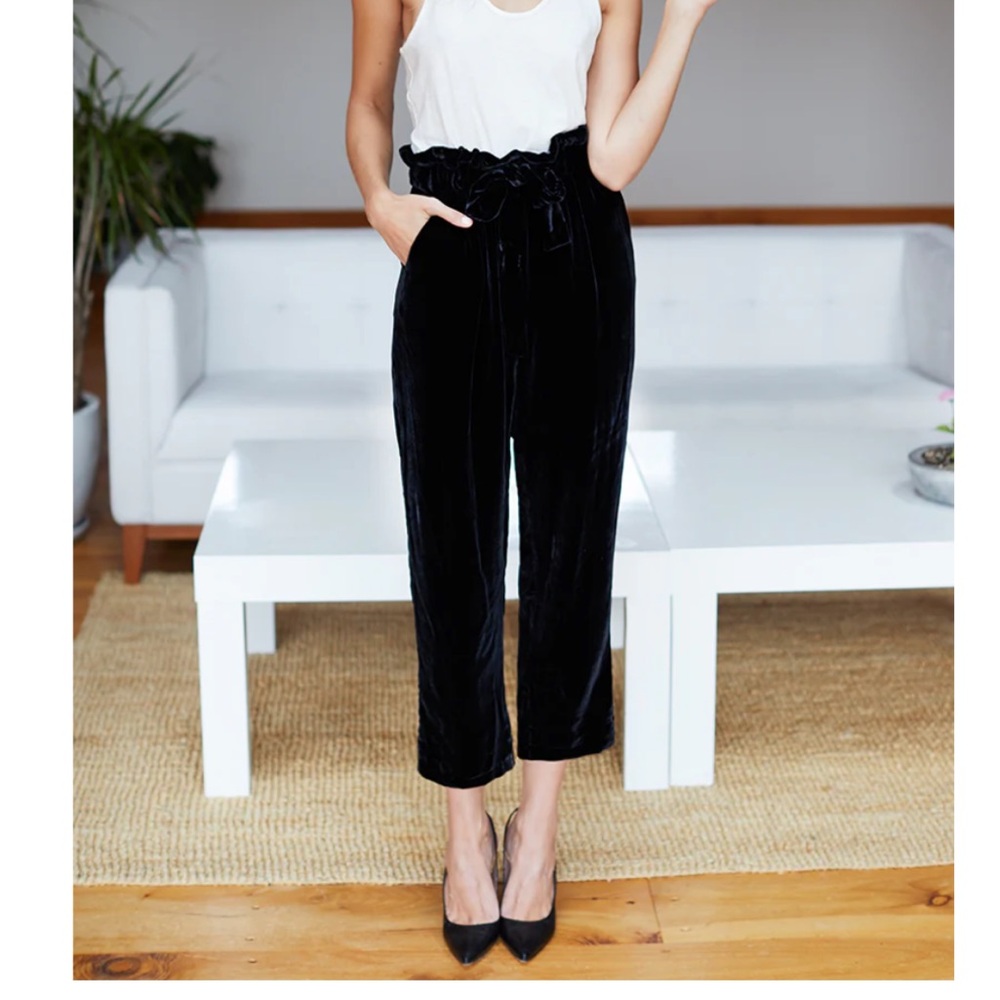 Emerson Fry Black Velvet Paris Pants, Medium
